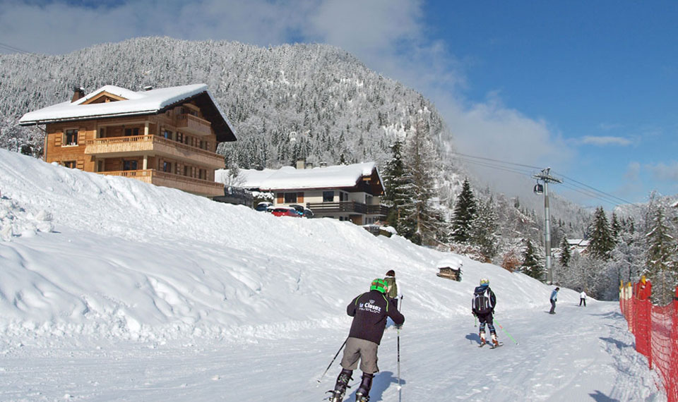 2 chalets soit 7 appartements de 2 à 12 personnes, situé sur les pistes de ski Chalet Reine des Prés et chalet Bel Horizon